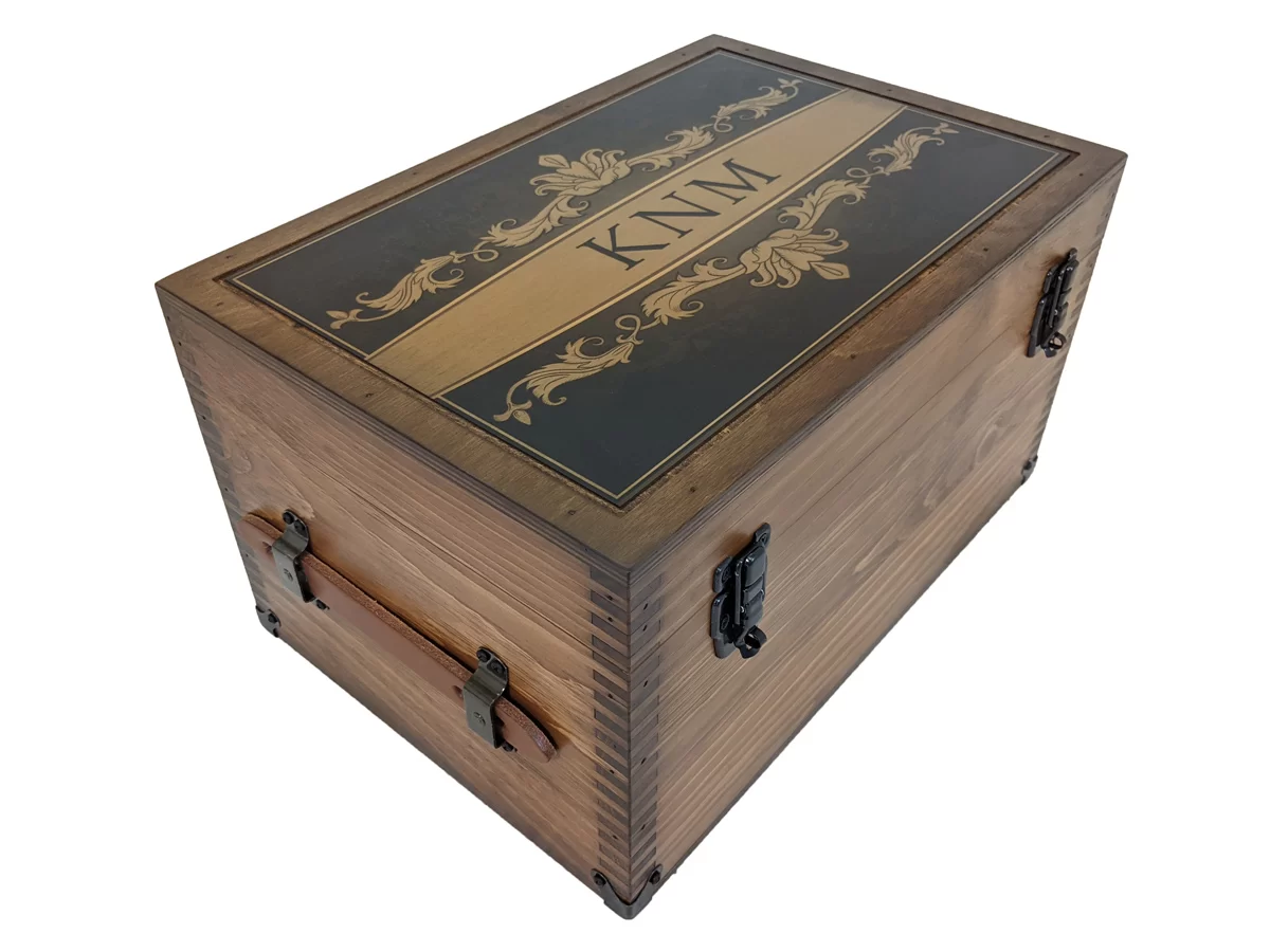 Vintage Monogram - Large Keepsake Box - Relic Wood