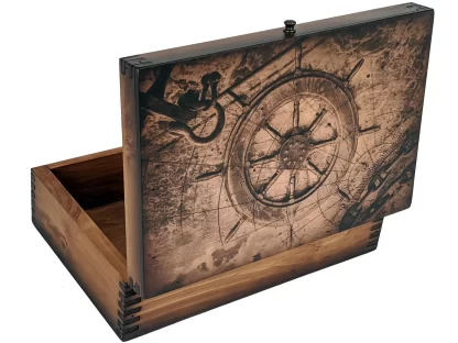 Wood Box Set of 2 Nautical Maritime Decor