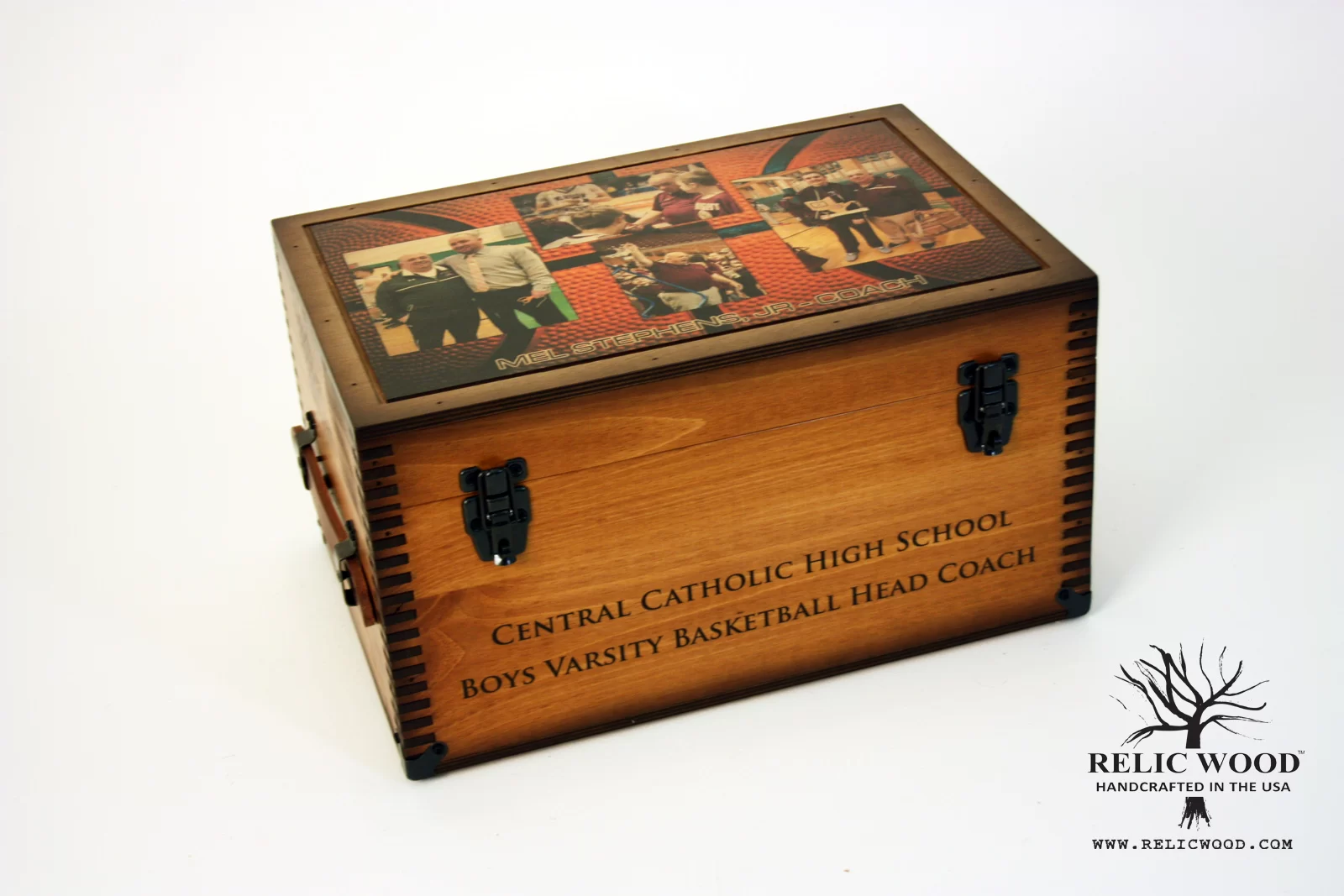 Basketball Memory Keepsake Box， Wooden Box Decorative Treasure