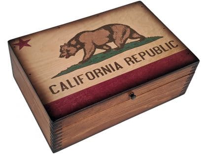 California State Flag Wood Box