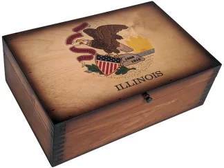 Illinois State Flag memory box
