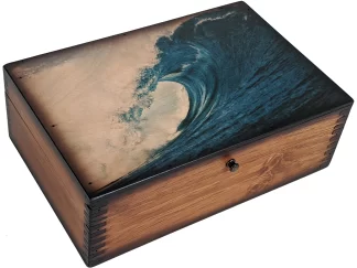 BLue Ocean Wave Memory Box