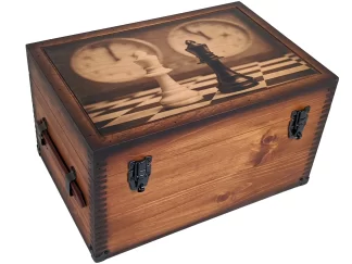 Chessboard Clock Keepsake Box