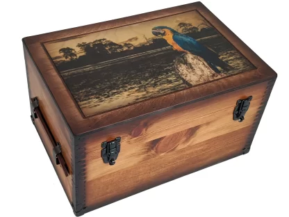Parrot in Paradise Wood Keepsake Box