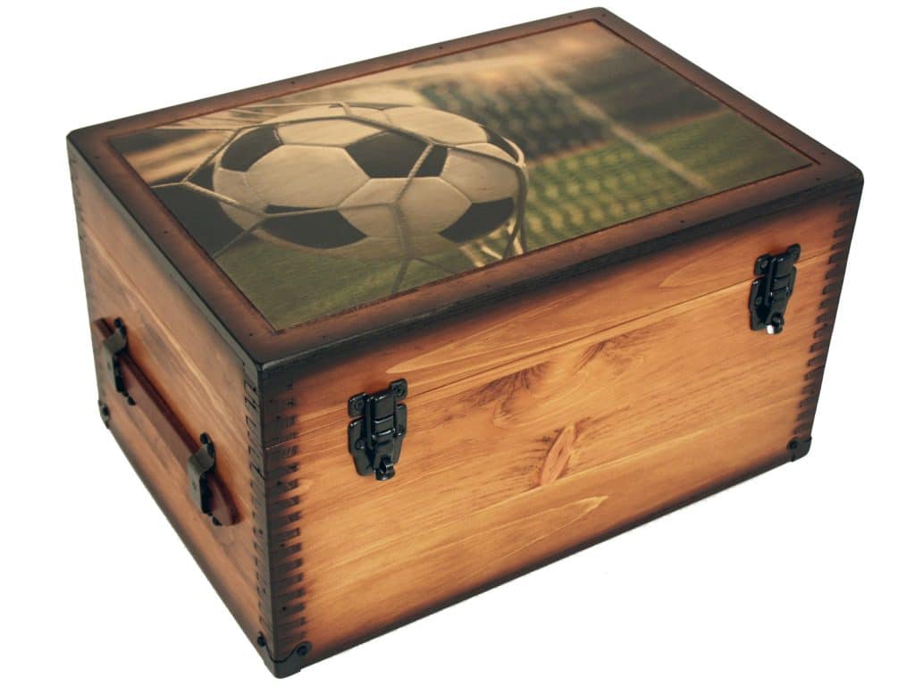 Football Memories Keepsake Box Relic Wood