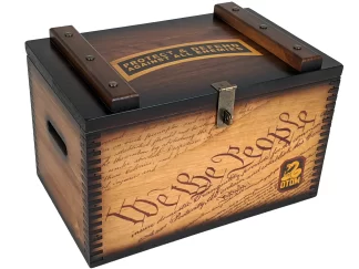 US Constitution Wooden Ammo Box