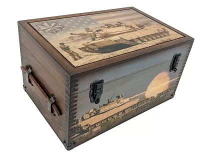Custom Military Keepsake Box - Relic Wood