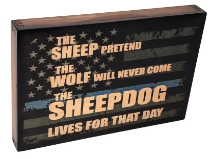 Sheepdog Police Thin Blue Line Wall Art