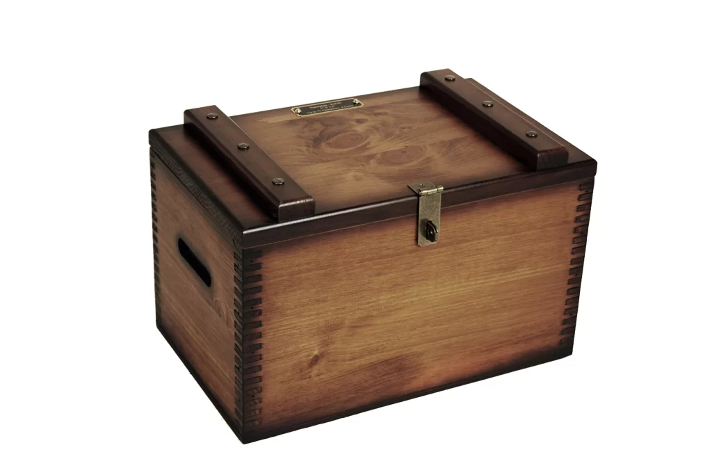 Plain Large Ammunition Box - Relic Wood