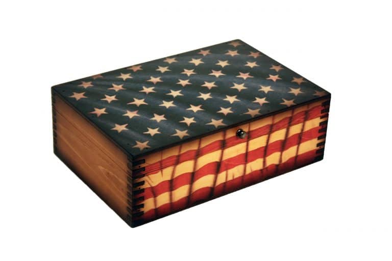 Custom US Flag Box - Relic Wood