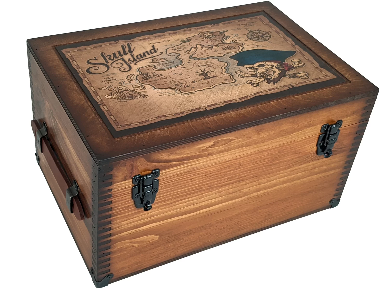 Wooden Box Treasure Pirate Chest Collectible