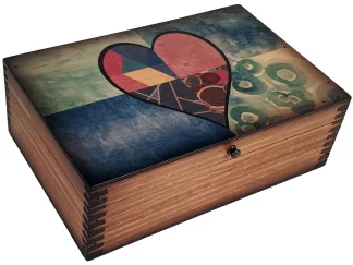 Stainglass Heart Memory Box