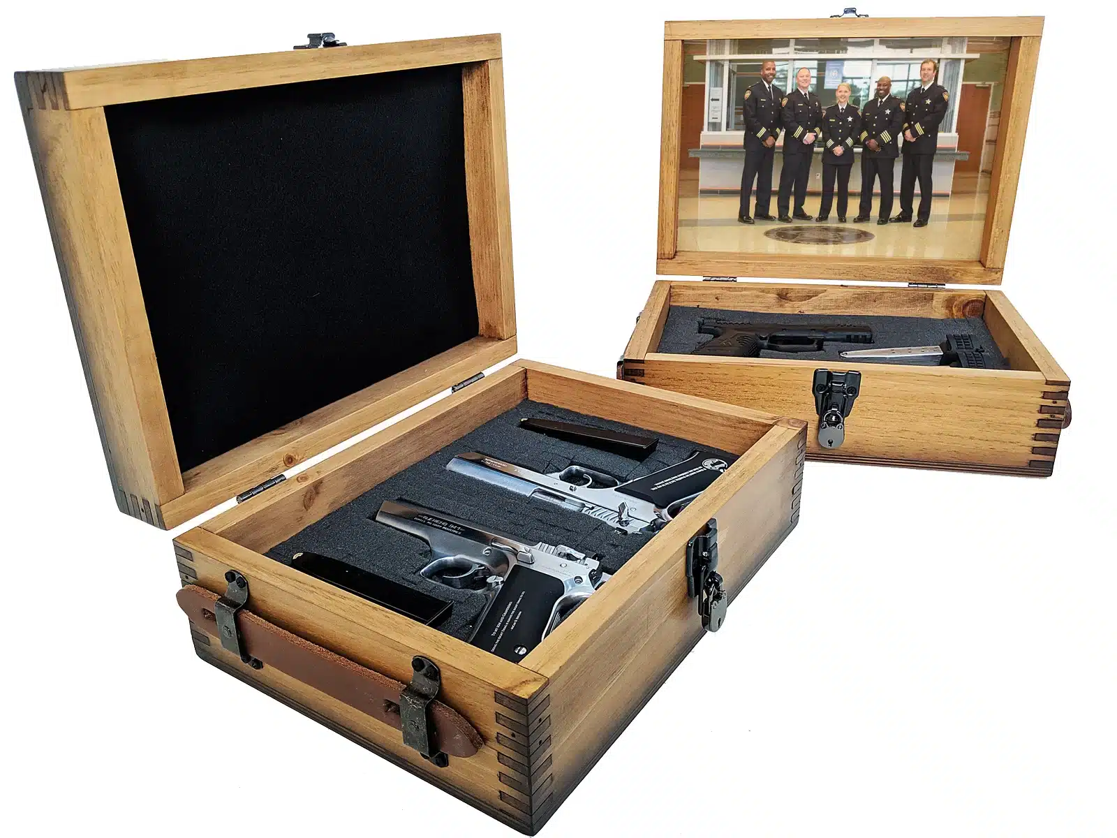 Custom Military Pistol Case - Retirement Handgun Box