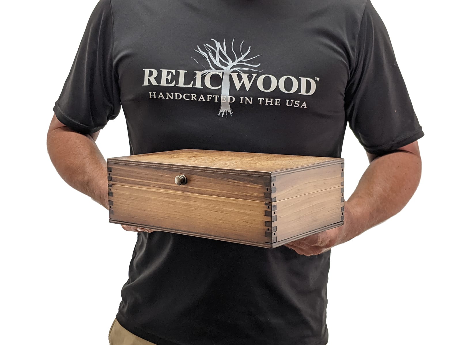 Vintage Monogram - Large Keepsake Box - Relic Wood