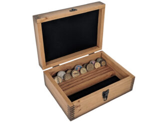 Plain Military Challenge Coin Display Case