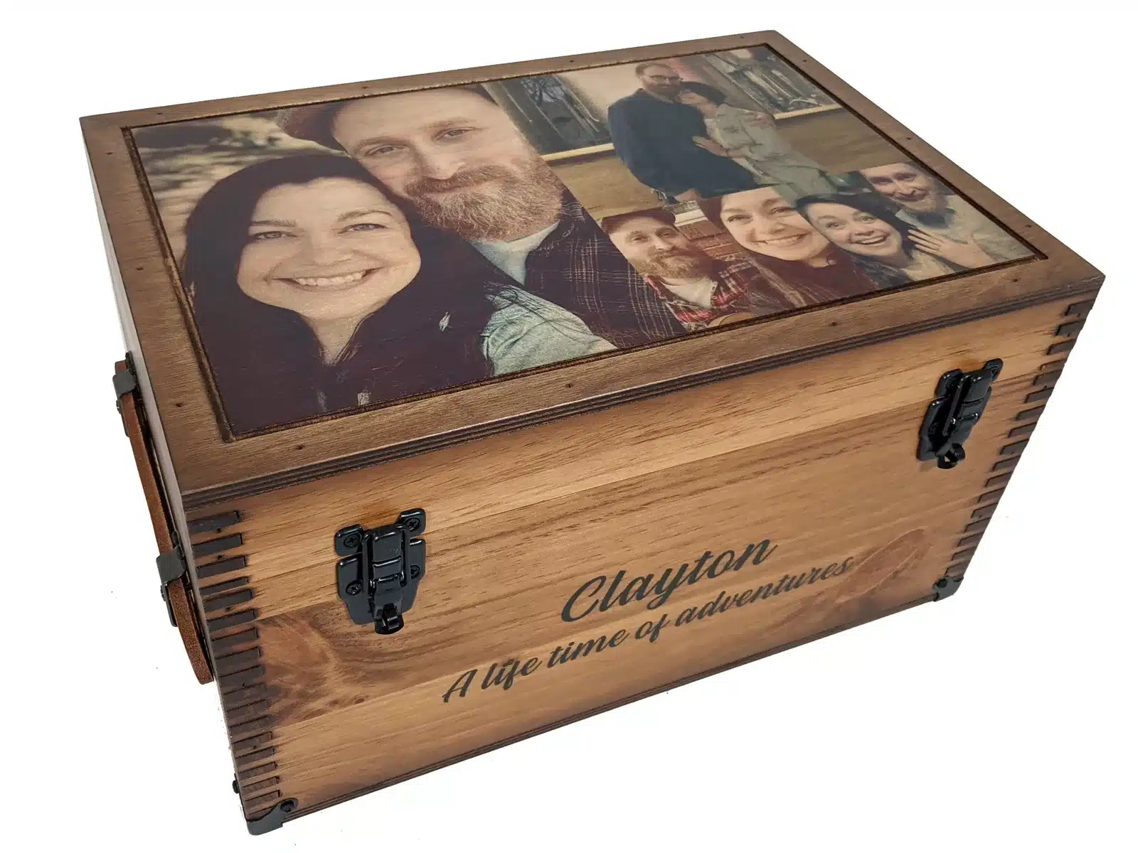 Romantic Script Large Wood Personalized Keepsake Box