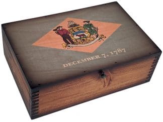 Delaware State Flag Memory Box