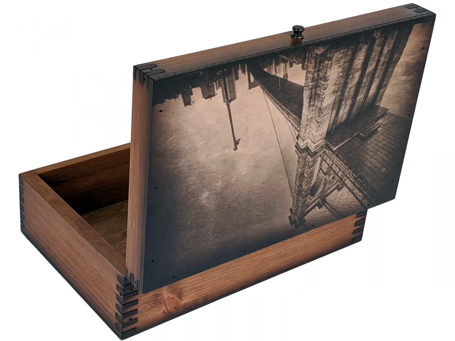 Brooklyn Bridge NY Memory Gift Box Relic Wood