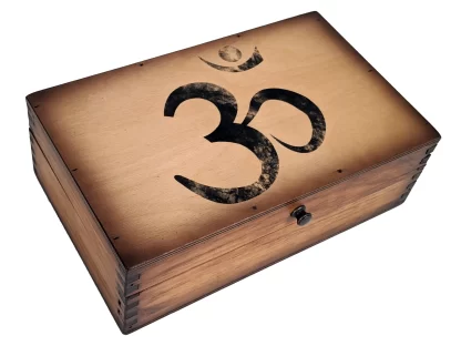 Om Yoga Symbol Medium Wood Box
