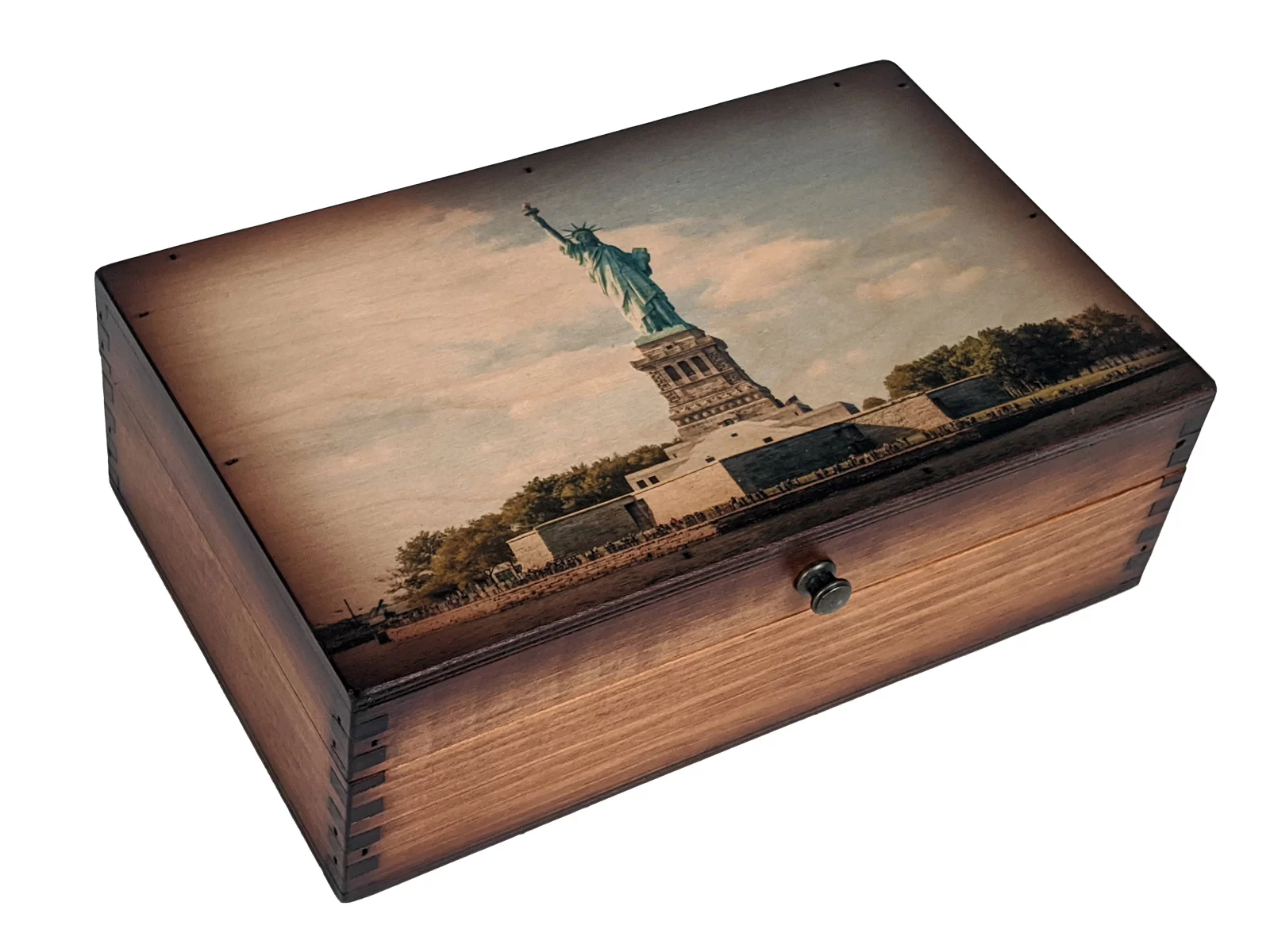 Statue of Liberty Medium Wood Box - Relic Wood