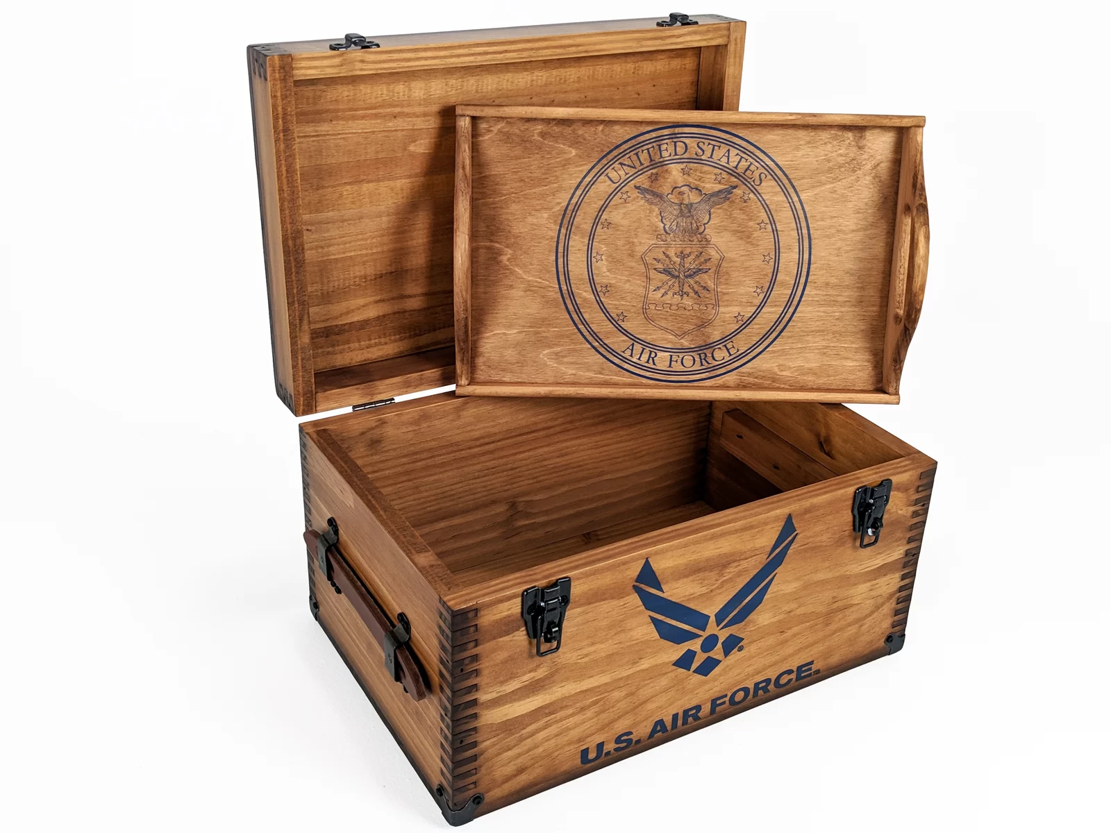 Air Force Keepsake Footlocker - Relic Wood