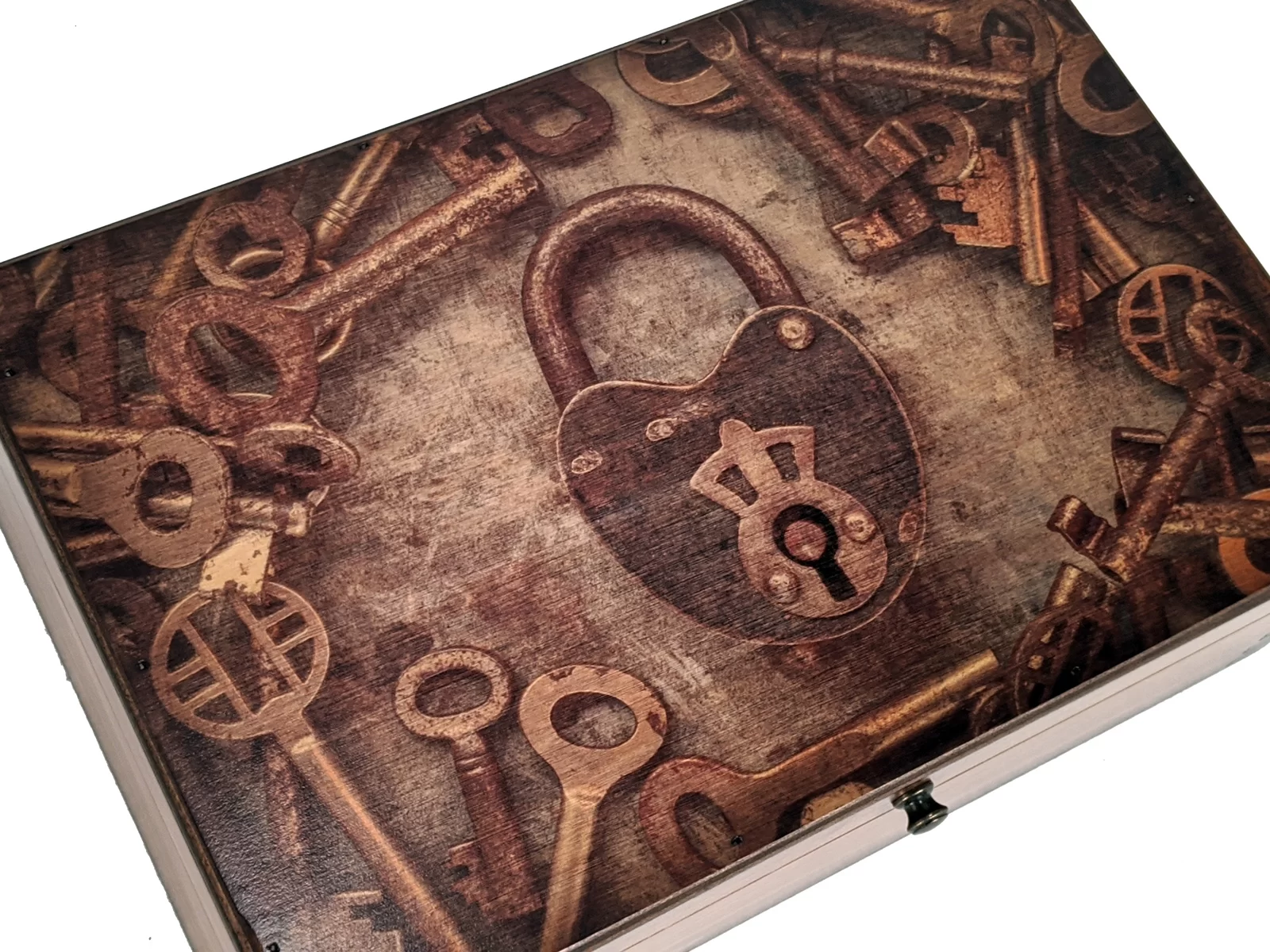 antique key and lock