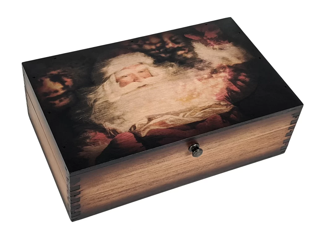 Magical Santa Claus Medium Wood Box - Relic Wood