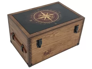 Golden Compass Rose Keepsake Box