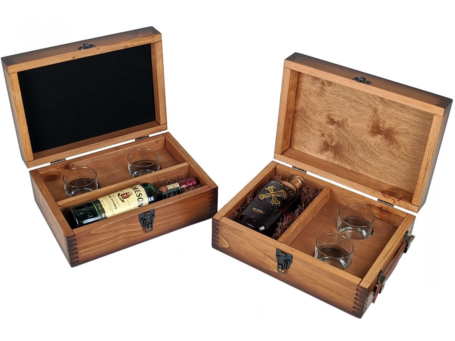 Blackbeard Pirate Flag Alcohol Box - Relic Wood