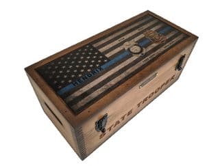 Custom Thin Line Storage Box - Relic Wood