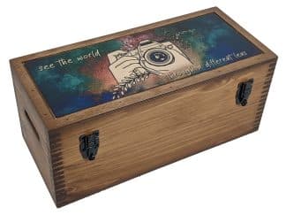 Photographer Lens Wooden Storage Box
