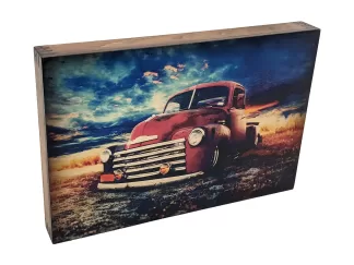 Sunset Chevy Decor Wall Art