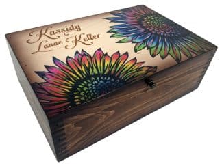 Custom Colorful Sunflower Memory Box