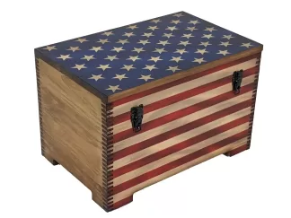 Decorative US Flag Trunk