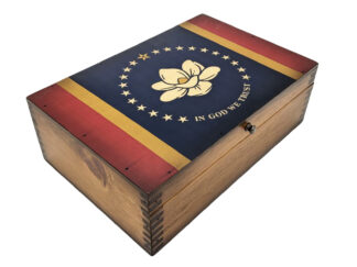 NEW Mississippi State Flag Wooden Memory Box - On Sale Now